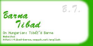 barna tibad business card